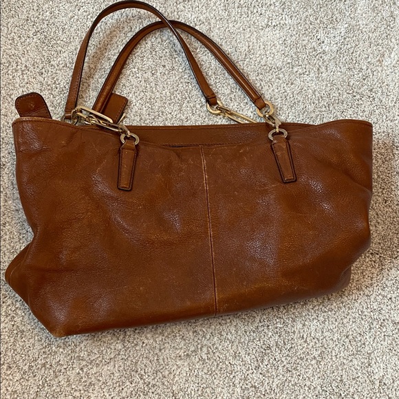 Coach Tan Leather Tote Bag - Picture 8 of 13
